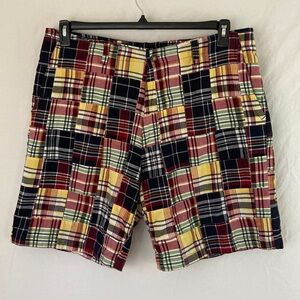 St. John’s Bay Men’s 100% Cotton Plaid Shorts Size 38